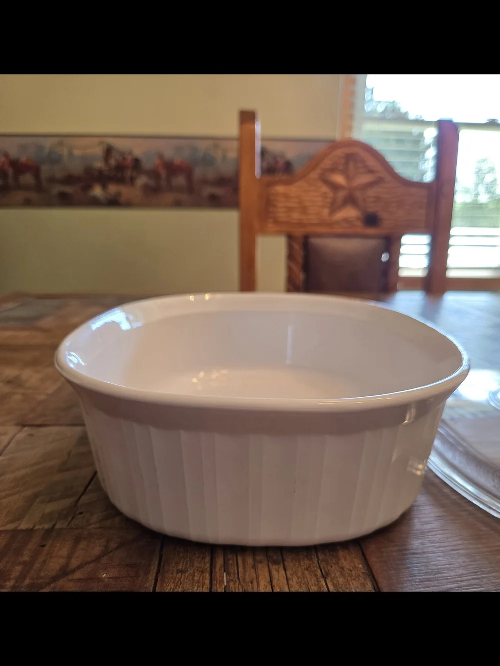 Corning Ware French White F-2-B Oval Casserole Dish With Pyrex Lid 2.8L